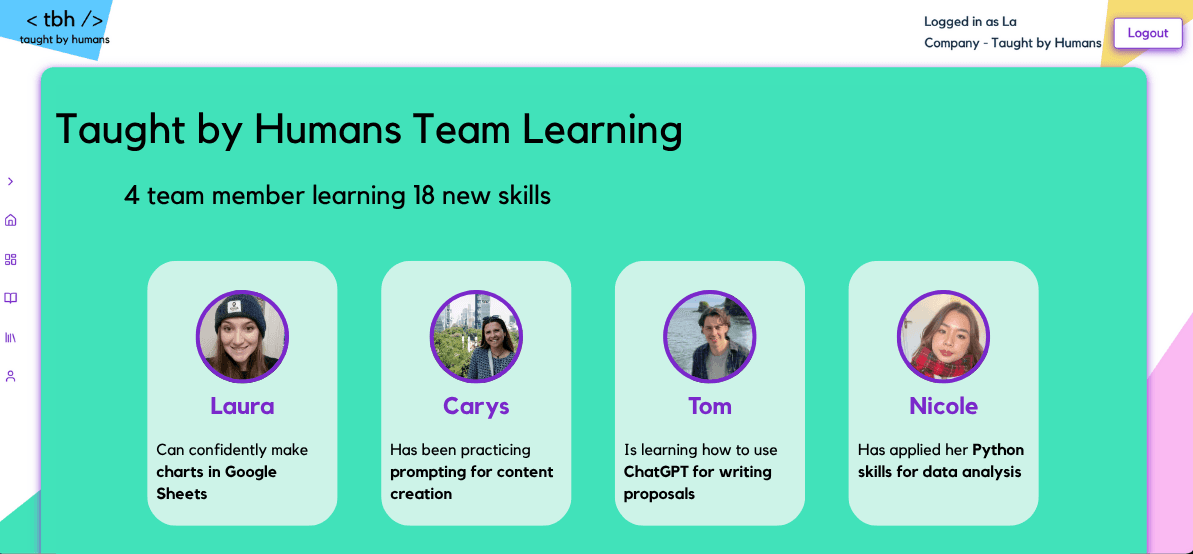 Dotly AI companion having a personalized conversation about learning goals